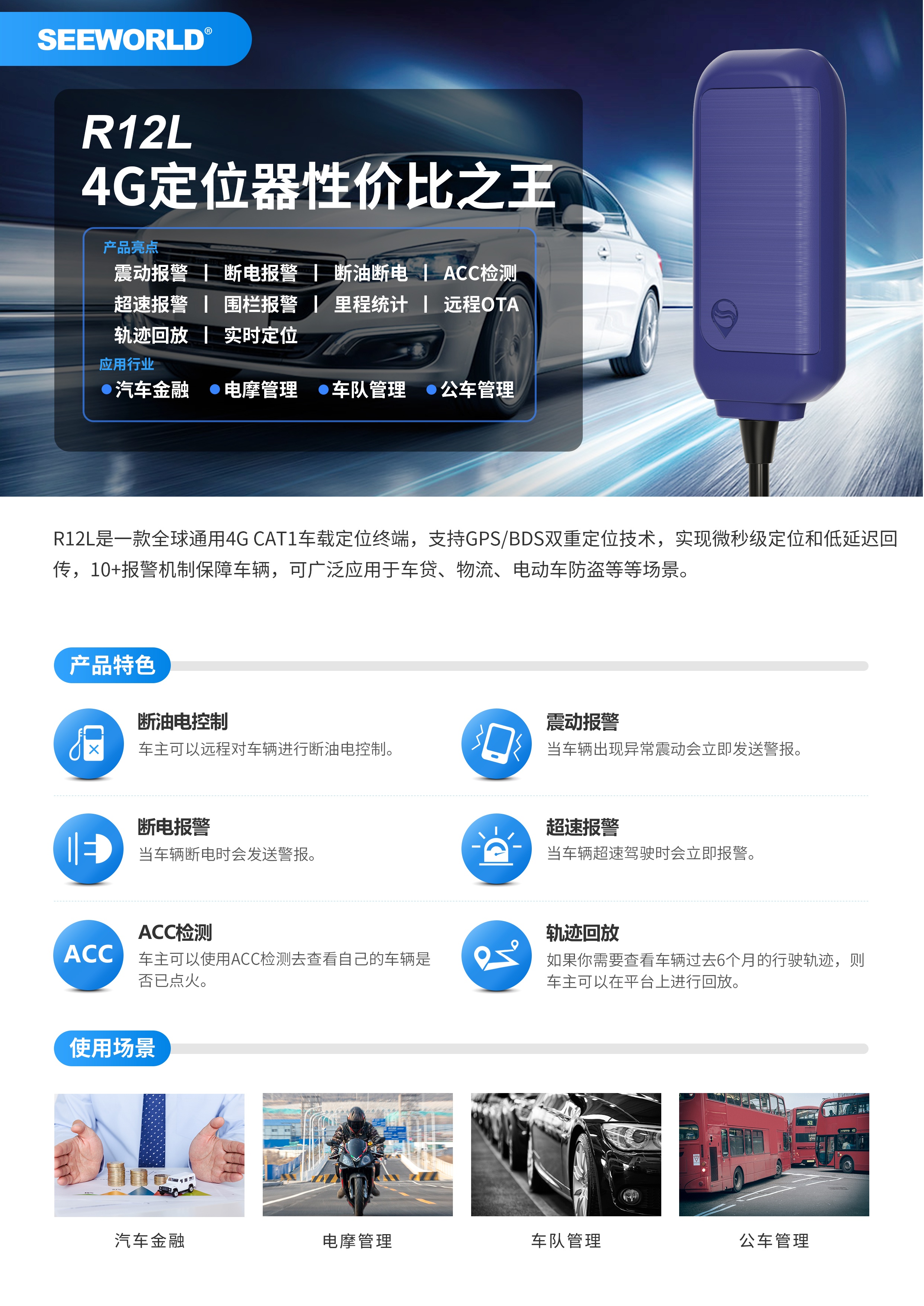 新品上市 | 全新外觀，多功能超高性價(jià)比的4G Cat1車載定位器！